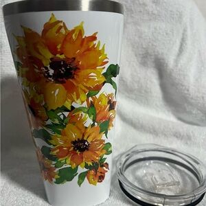 Floral Tumbler with Lid